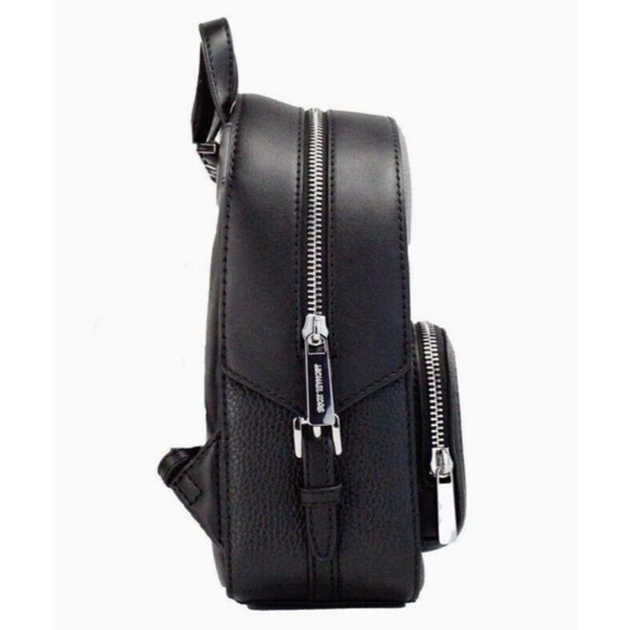 New Michael Kors Jaycee Extra-Small Pebbled Leather Convertible Backpack Black - Picture 5 of 5